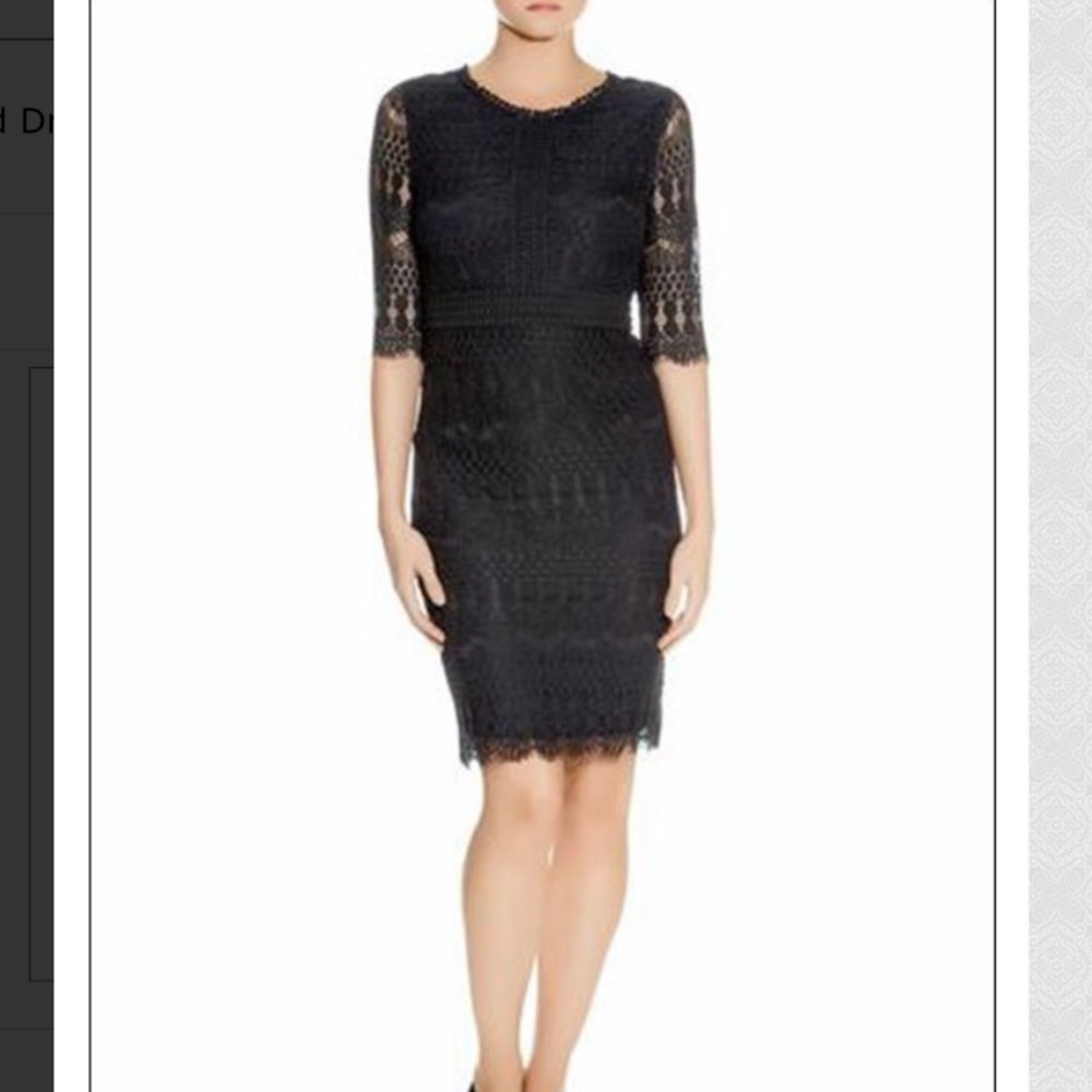 Darling Retro Olive Lace Black Dress.